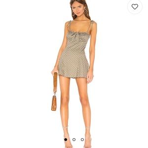 MAJORELLE Tahoe dress in green & white